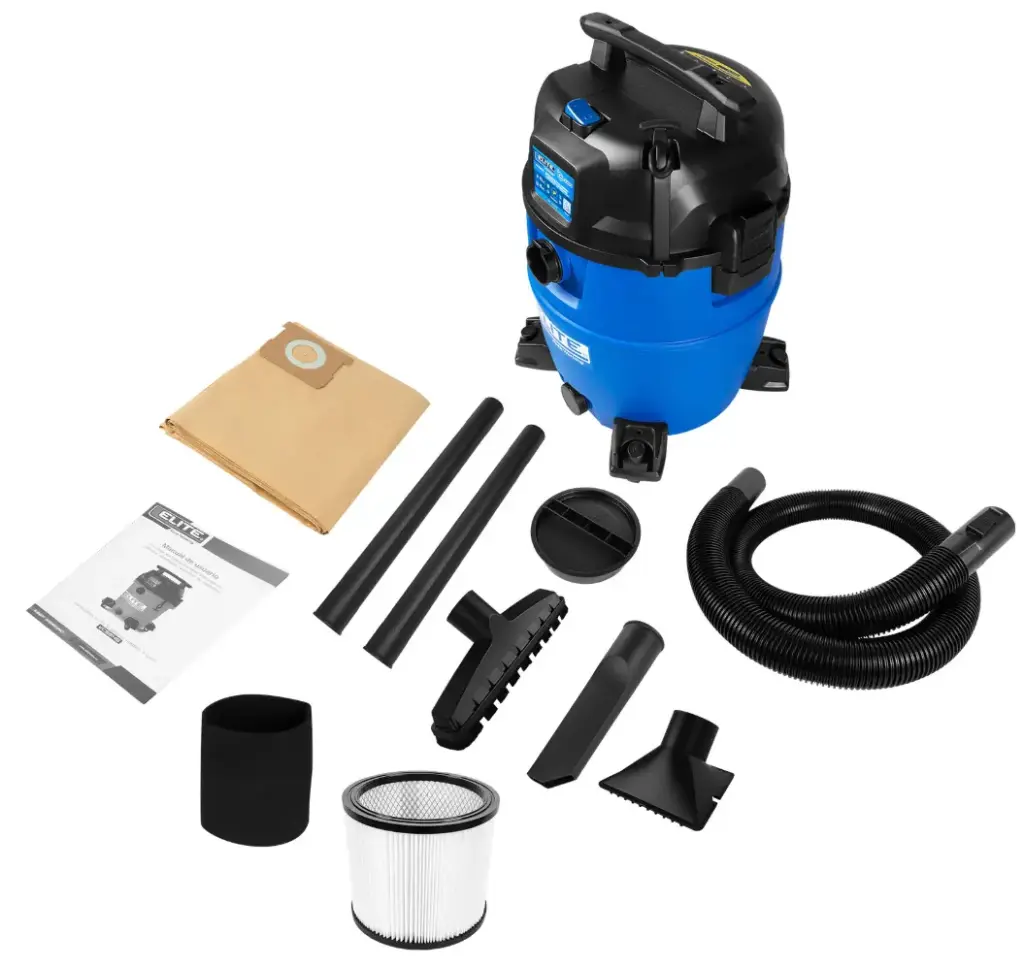 ASPIRADORA ULTRA SILENCIOSA 16GAL, 6.5HP, HUMEDO-SECO, TANQUE POLY ELITE VC6555