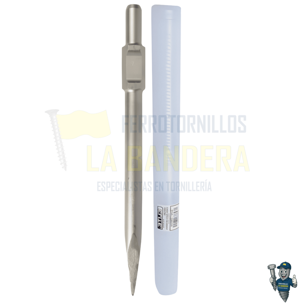 Cincel hexagonal punta aguda 30 mm x 410 mm Elite CINPU30410