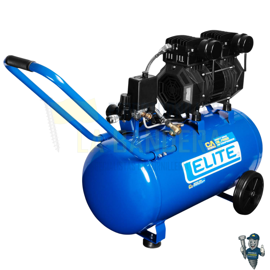 COMPRESOR LIBRE DE ACEITE 50L 3.0HP 125PSI 7.0CFM ELITE CA3055S