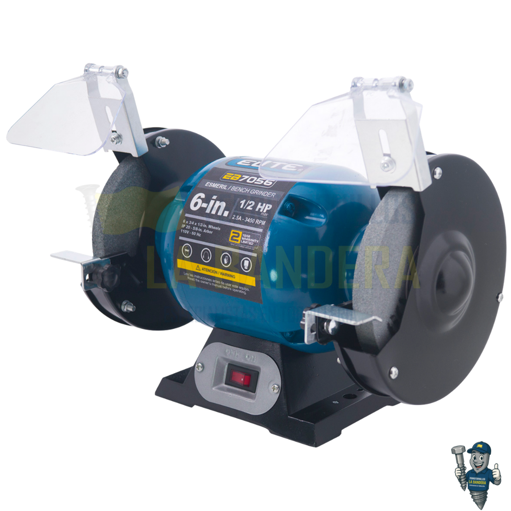 [55EB7056] Esmeril de banco 6" 1/2HP 300W Elite EB7056
