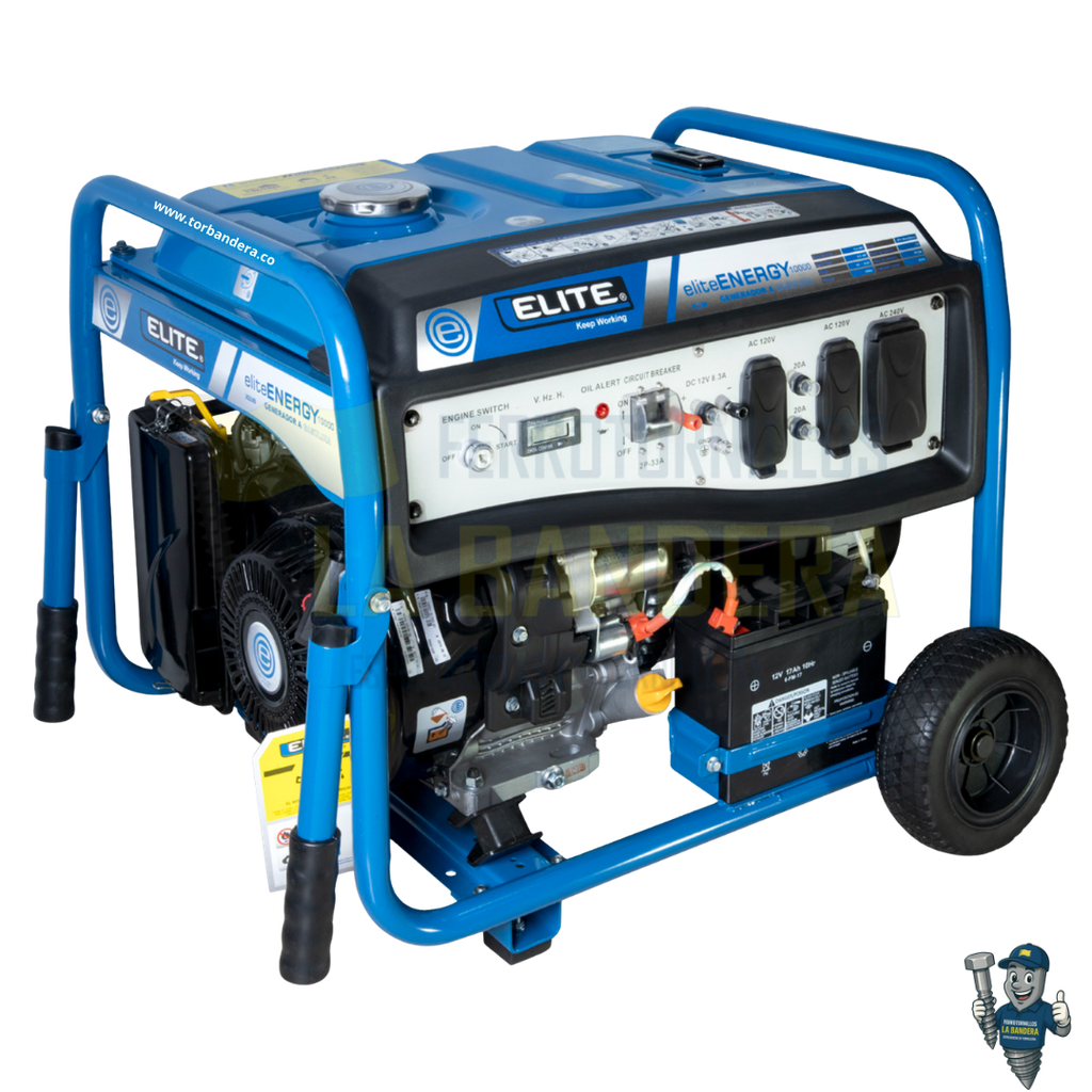 GENERADOR PORTATIL GASOLINA 9KW 110-220V 60HZ 1PH ARRANQUE E ELITE 2G100