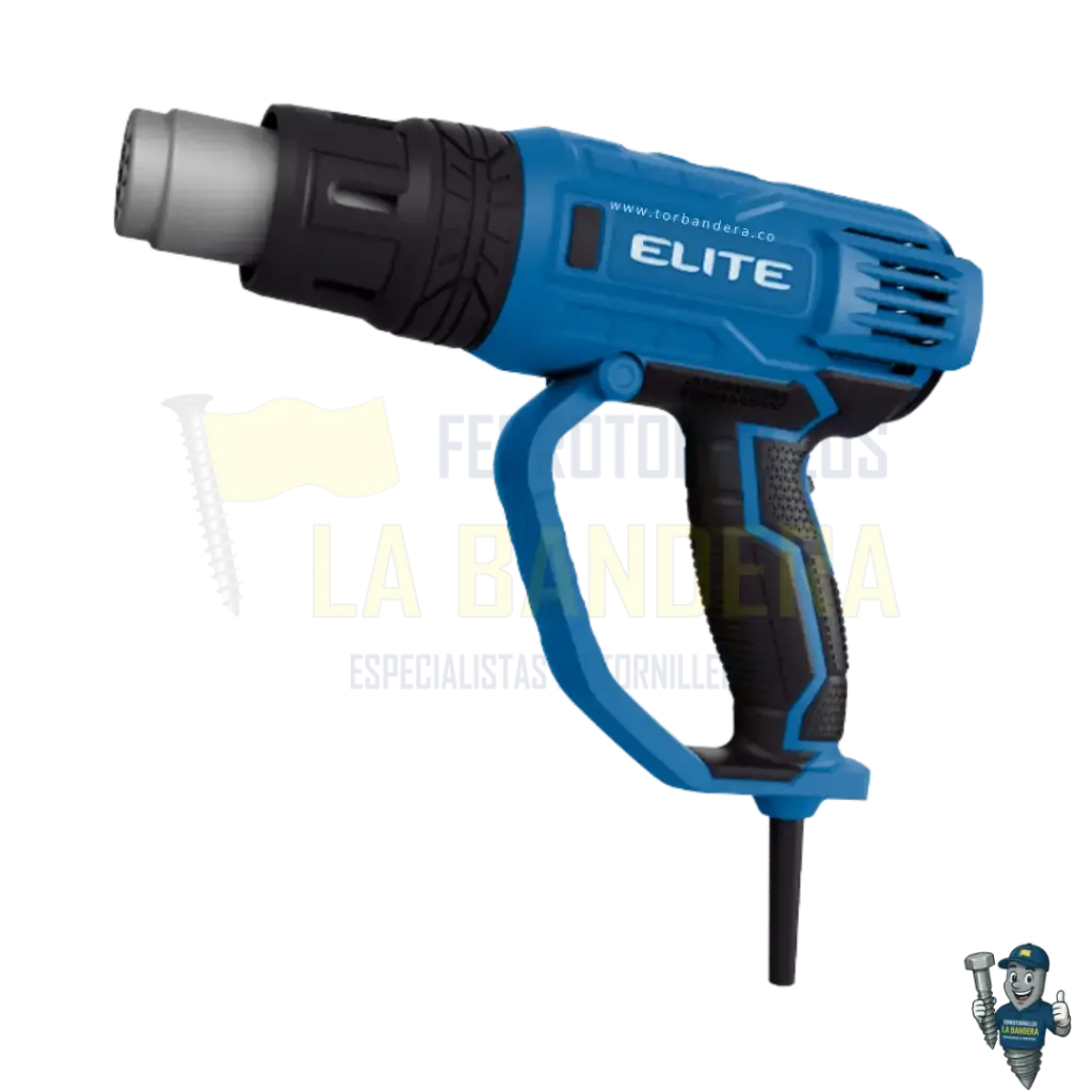 PISTOLA DE CALOR 0°-600° AJUSTABLE 3RANGOS 1800W 110V-60HZ ELITE HG1900