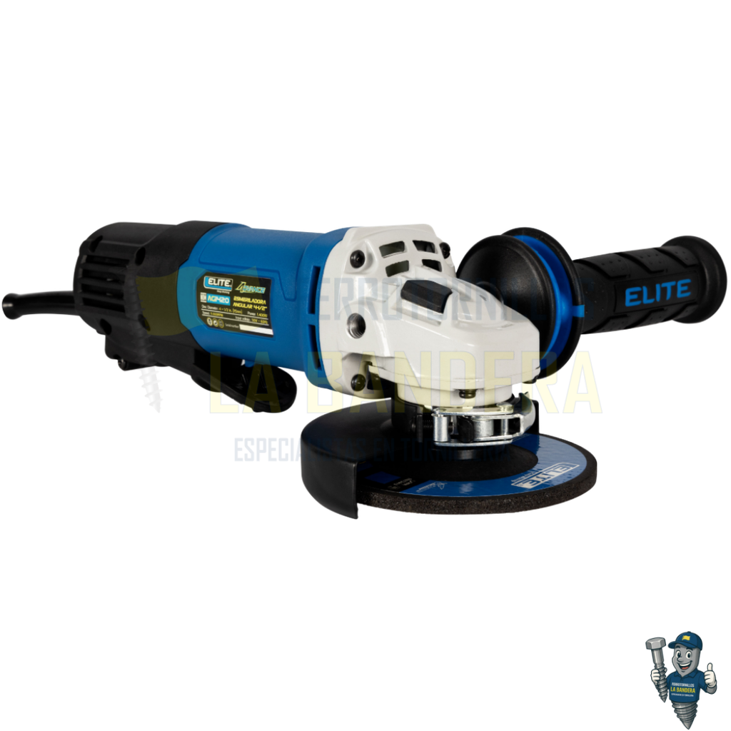 [55AG1420] Pulidora angular 4 1/2" 1400W 11000 RPM interruptor paleta Elite Advance AG1420