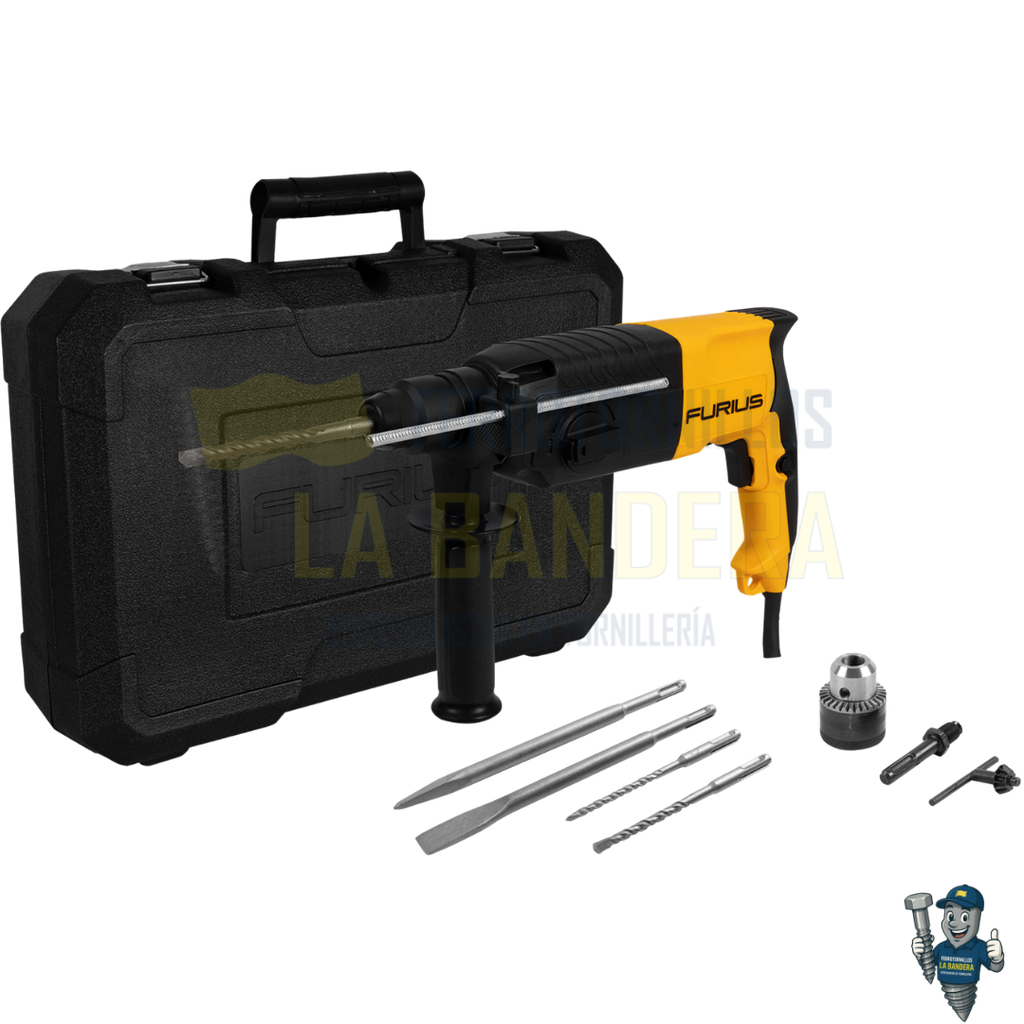 ROTOMARTILLO SDS PLUS 720W 2.6 JOULES 110V-60HZ FURIUS FRM7024