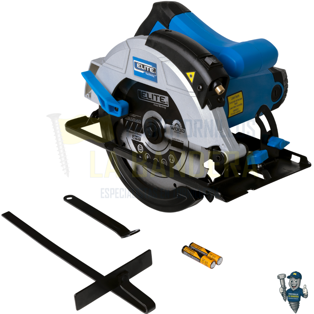 Sierra circular 7 1/4" (185 mm) 1550W con guía láser Elite CHS16