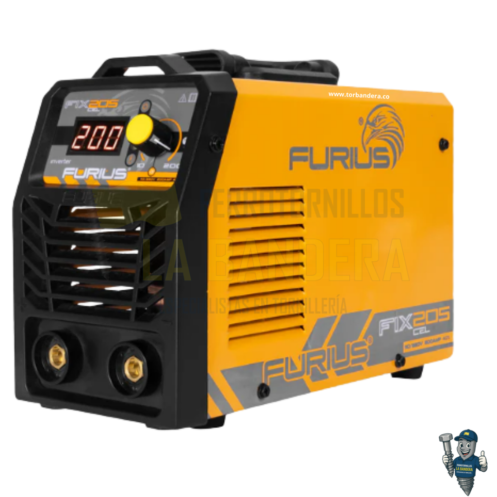 SOLDADOR INVERSOR FIX 205 CELLULOSIC-200A 110/220V FURIUS FW205CEL