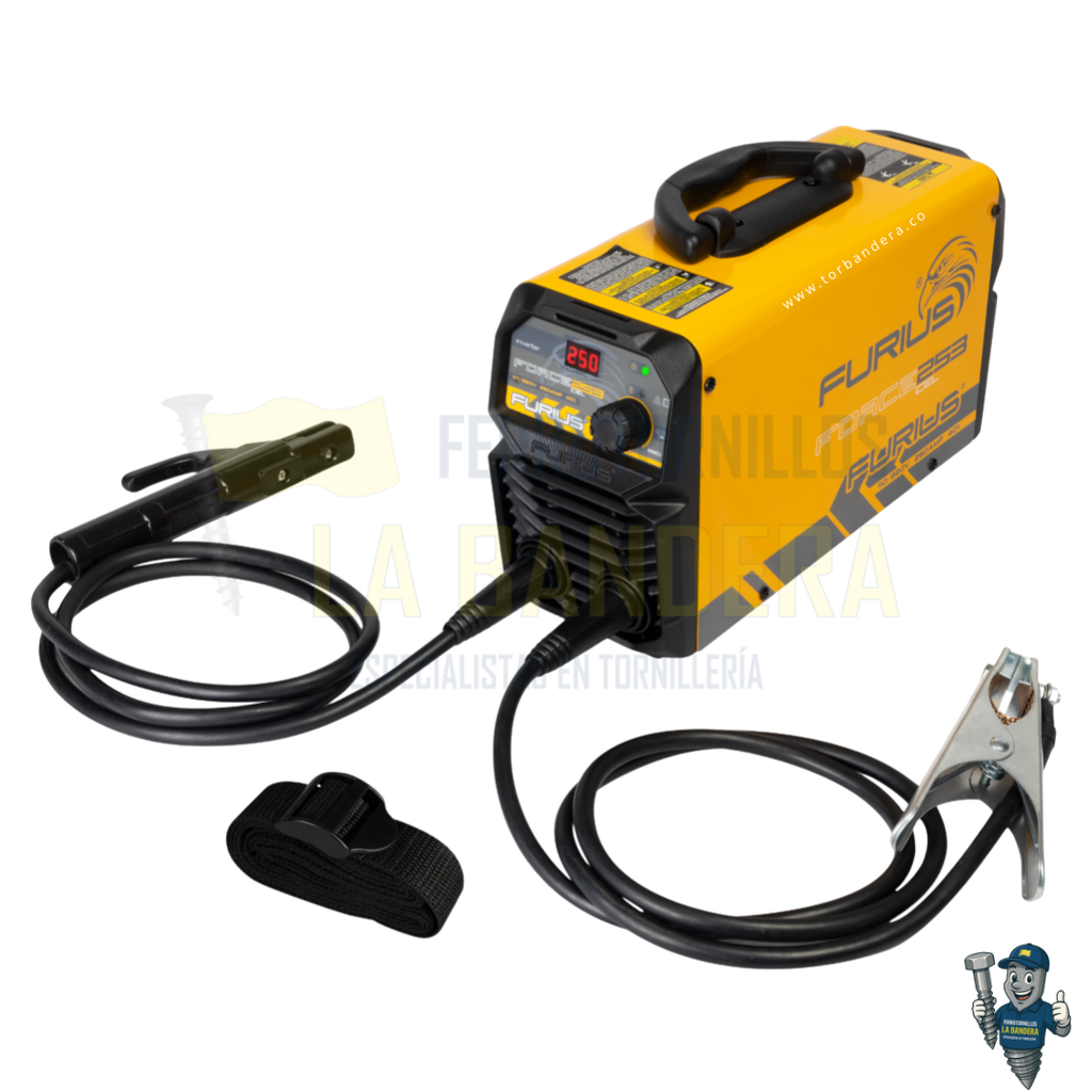 SOLDADOR INVERSOR FORCE 253 CELLULOSIC-250A 110/220V FURIUS FW253CEL