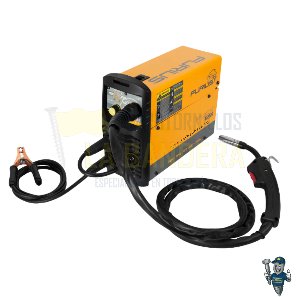 [55FW125] SOLDADOR INVERSOR MULTIPROCESO FLEX125 1KG-125A 110V FURIUS FW125