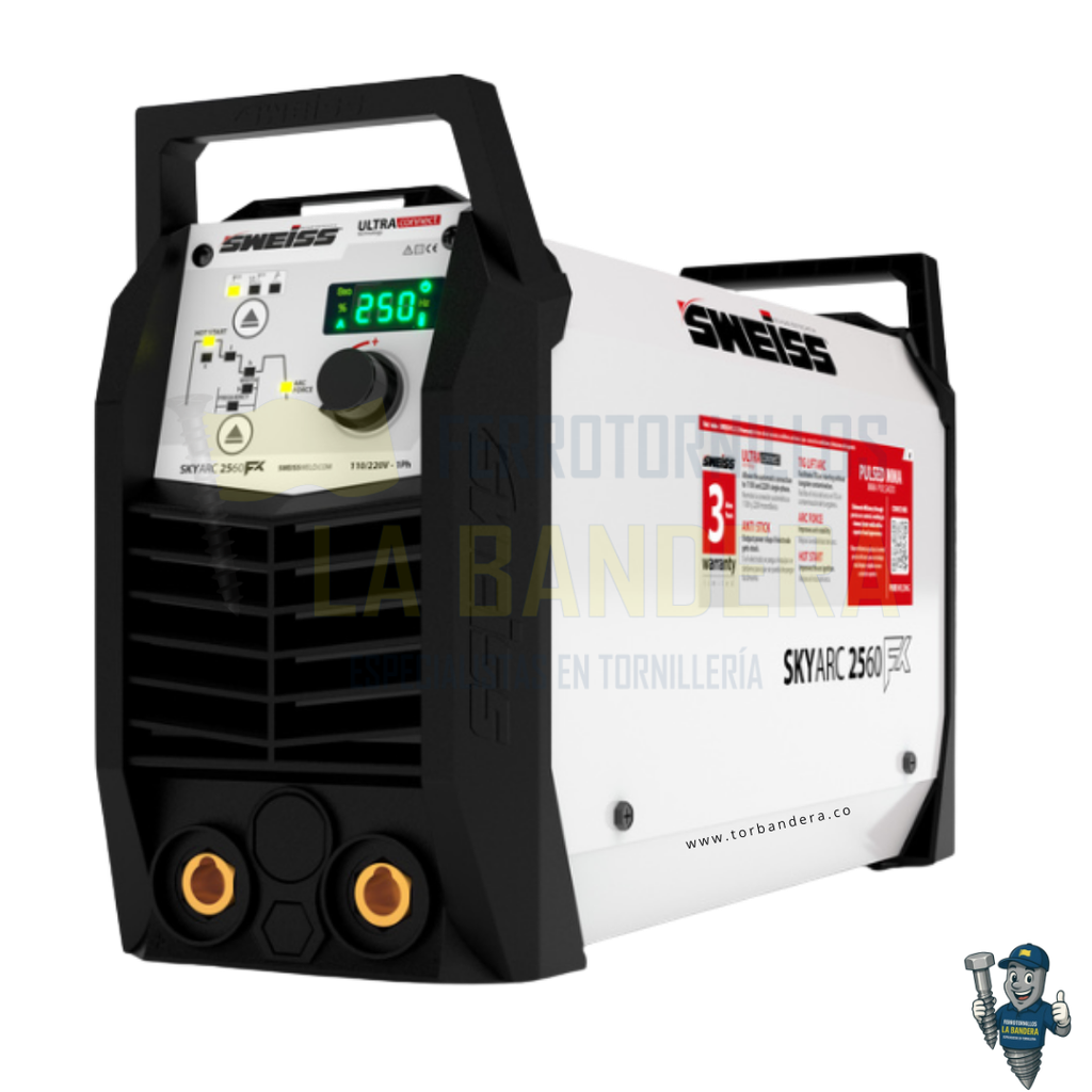 Soldador inversor SkyArc 2560 FX 250A 110/220V Ultraconnect Sweiss SWA2560