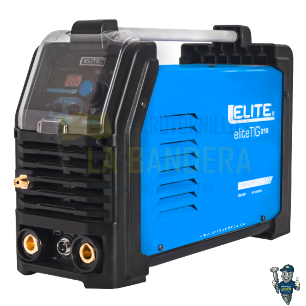 SOLDADOR INVERSOR TIG/MMA ALTA FREQ. Y CONTROL GAS 210A 110/220V ELITE SI9210DT