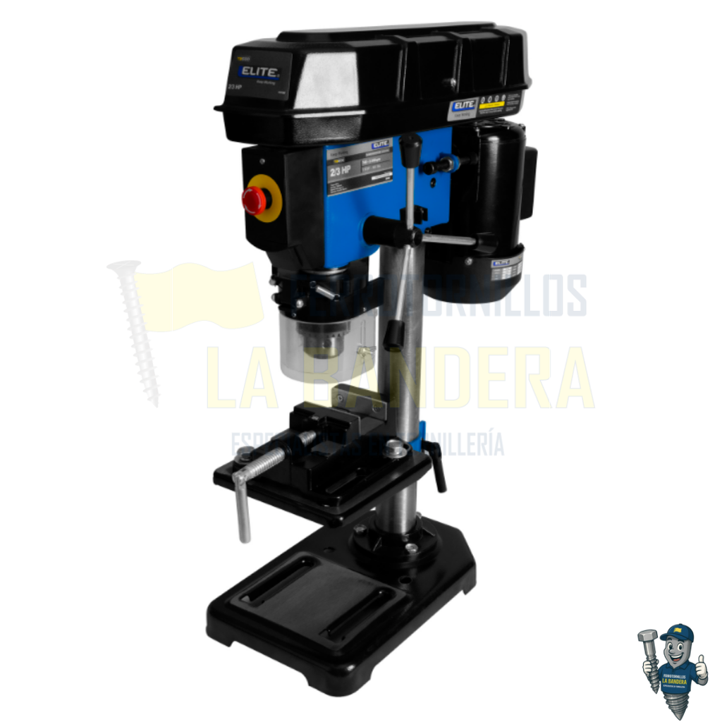TALADRO DE ARBOL 500W ALT:580mm MANDRIL 16mm 5 VELOCIDADES 1PH ELITE TB500