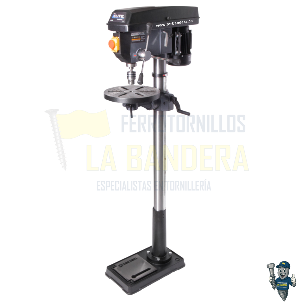 TALADRO DE ARBOL 750W ALT:1600mm MANDRIL 25mm 12 VELOCIDADES 1PH ELITE TA750
