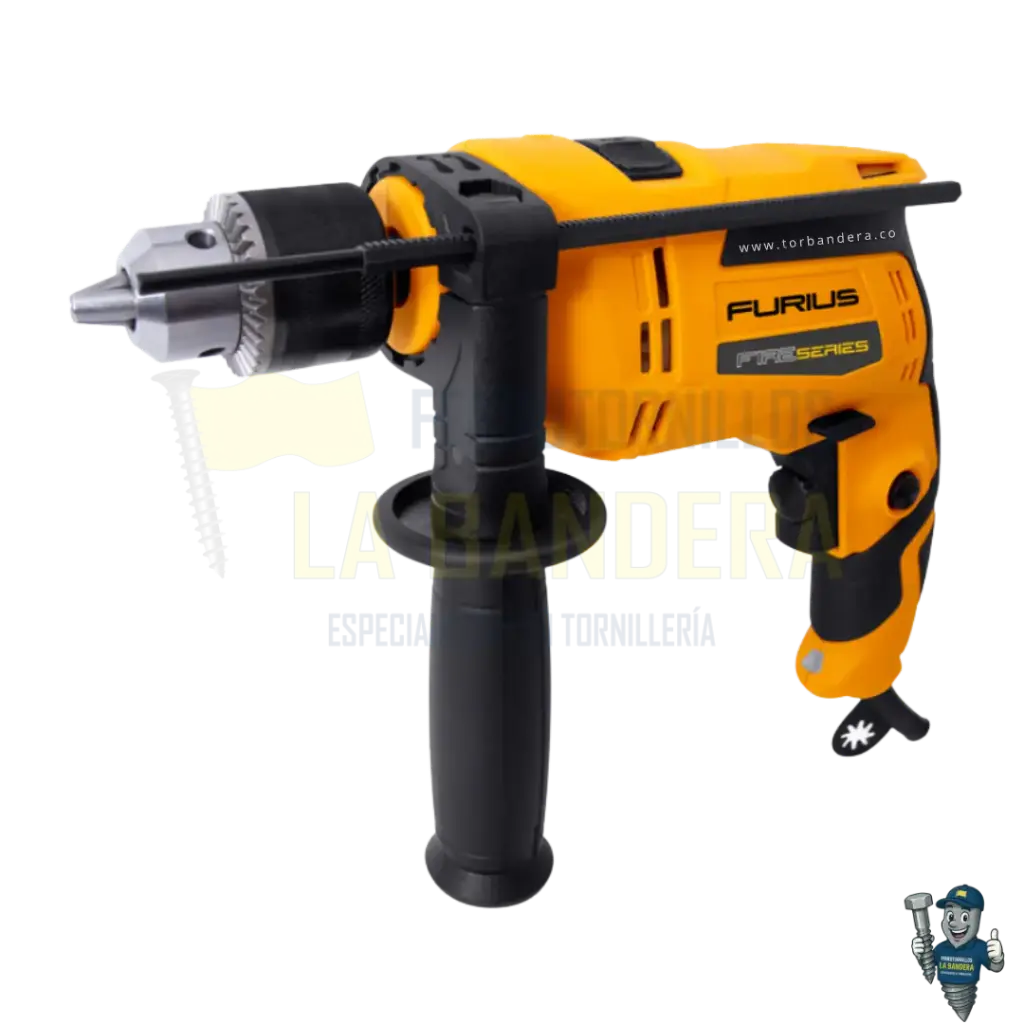 [55FD75] TALADRO PERCUTOR 1/2" 750W 2800RPM 110V-60HZ FURIUS FD75