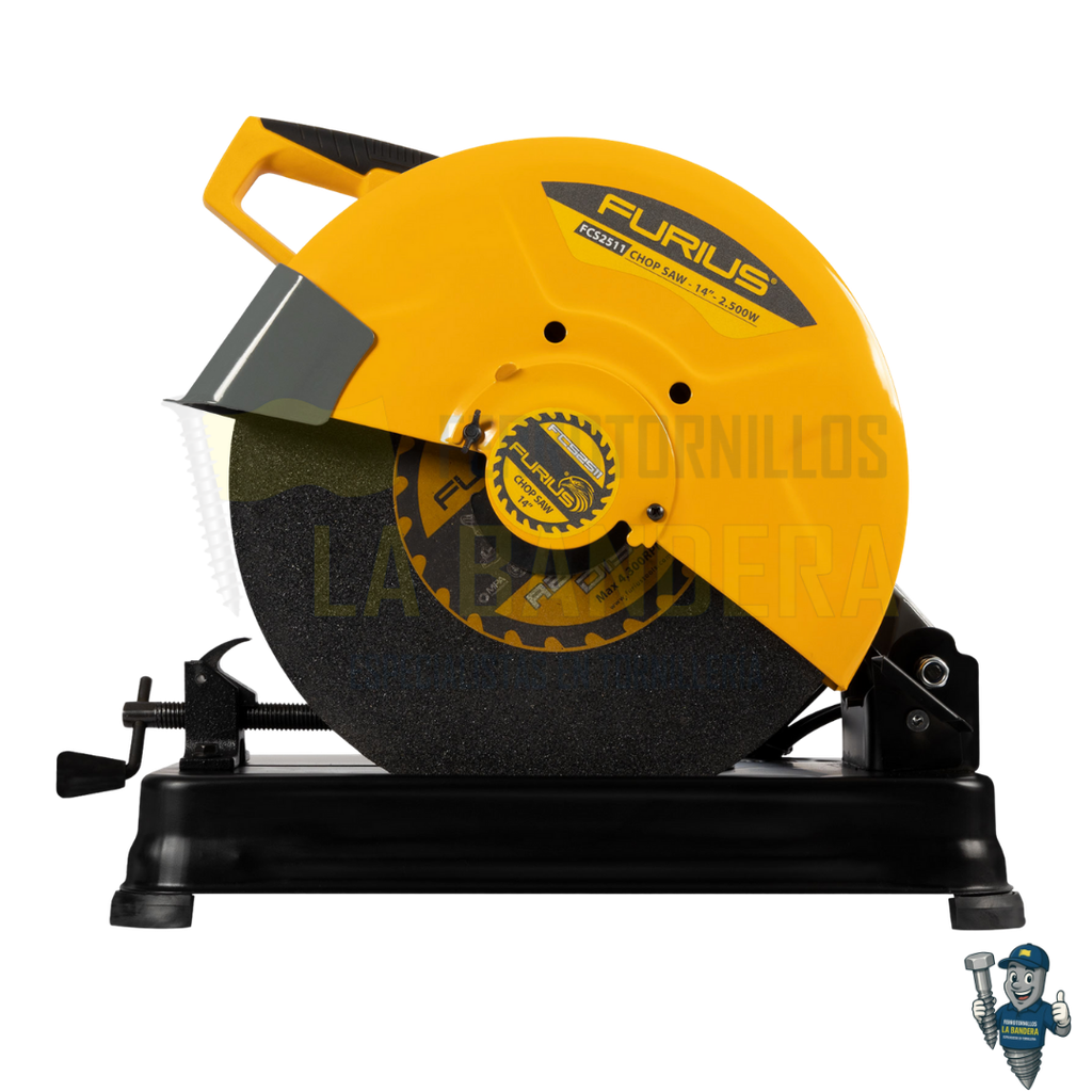 Tronzadora 14" 2500W 4.000 RPM con mango encauchetado Furius FCS2511