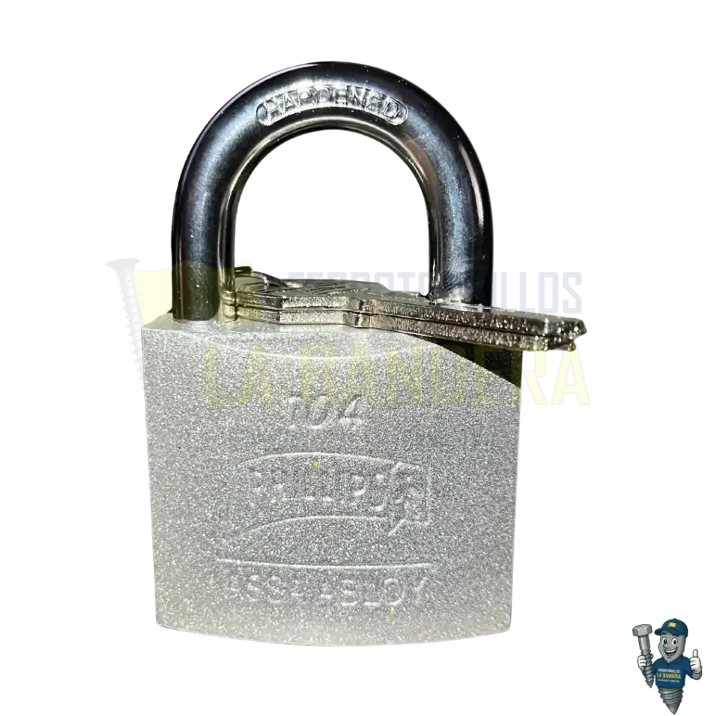 [36YL8846] CANDADO 104 HIERRO PLATA 2 LLAVES 50mm YALE PHILLIPS 8846                       