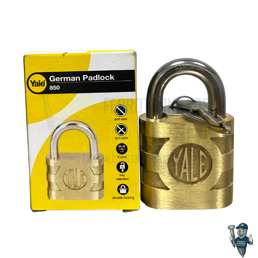 [36YL2002] CANDADO TIPO ALEMAN SERIE 800 50mm YALE (850) 2002                              