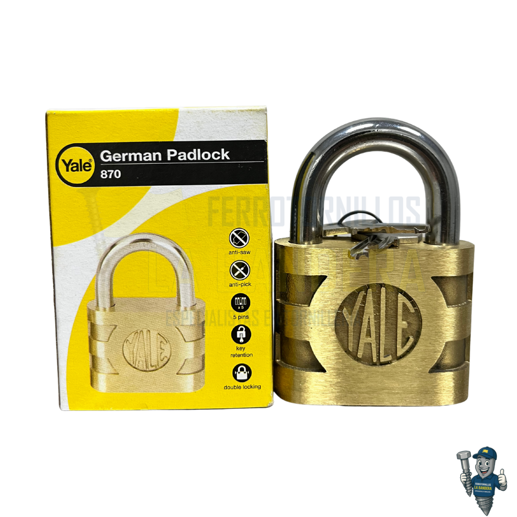 [36YL2003] CANDADO TIPO ALEMAN SERIE 800 70mm YALE (870) 2003                              