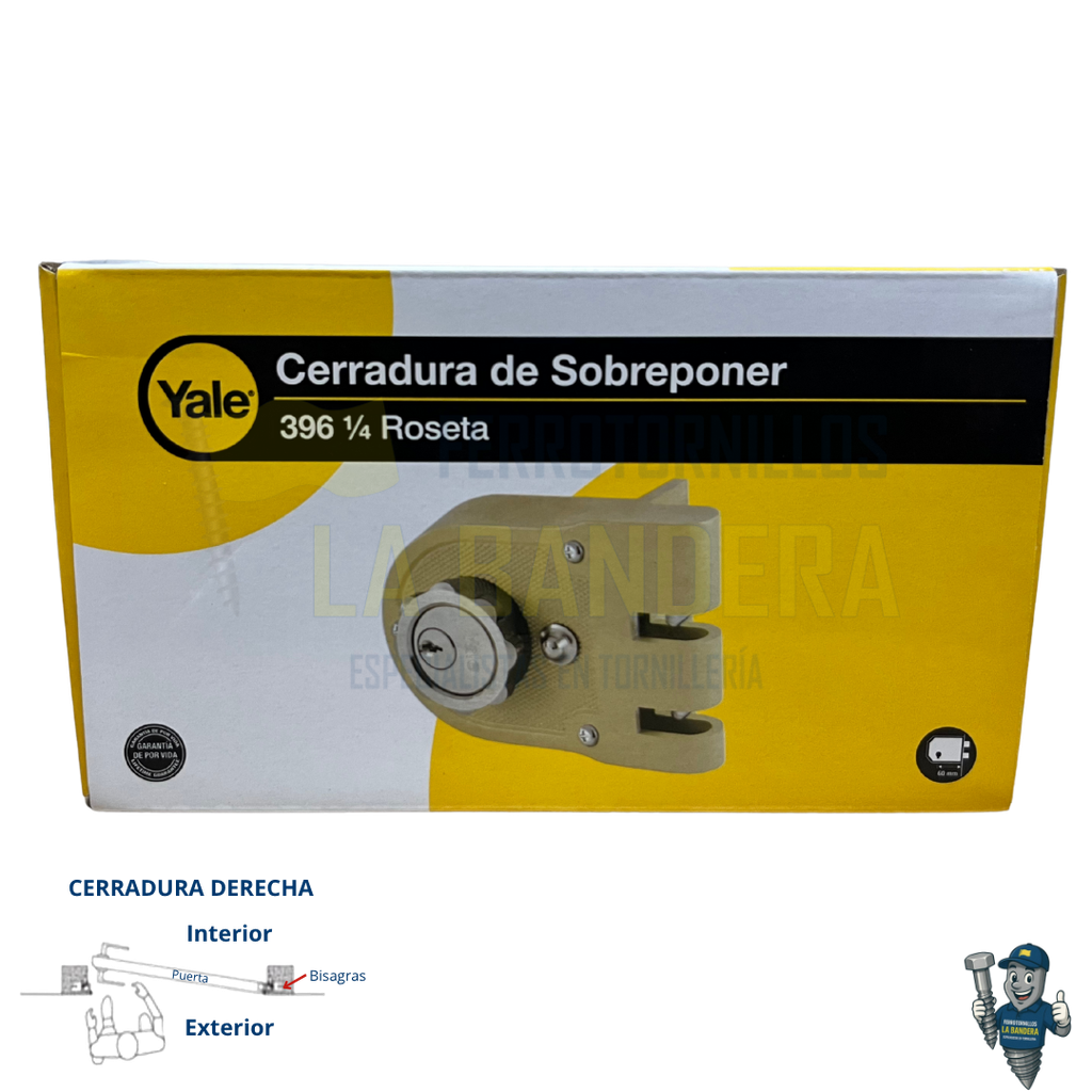 [36YL3025] CERRADURA ANTIPALANCA CON ROSETA DERECHA 396-60 SDR YALE 3025                   