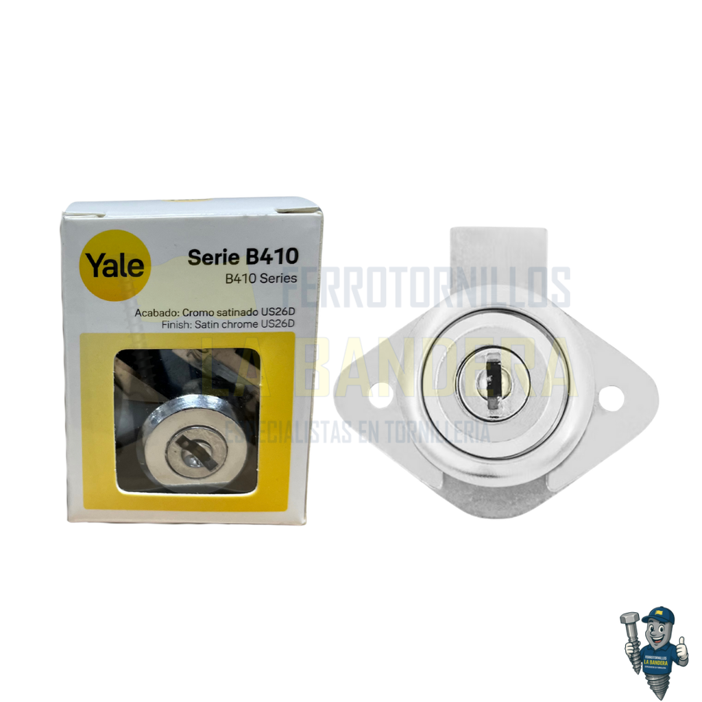 [36YL5157] CHAPA MUEBLE (OVALADA) SERIE B410 CROMO SATINADO YALE 5157                      