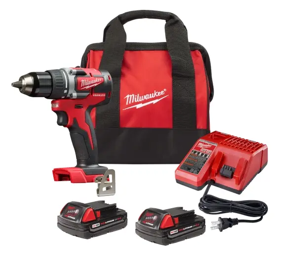 [56280221CT] TALADRO PERCUTOR INALAMBRICO 1/2 M18 2 BATERIAS 2AH + CARG. MILWAUKEE 2802-21CT 