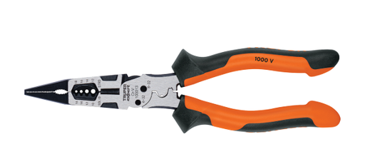 [48103013] ALICATE MULTIUSO 8" PUNTA LARGA AISLADO 1000V TRUPER EXPERT 103013 PMU-8PX