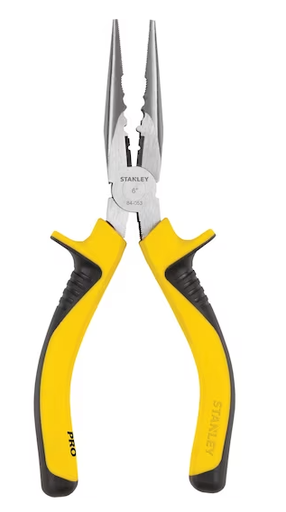 [3384053] ALICATE PRO PUNTA LARGA 6" PELA CABLE STANLEY 84-053