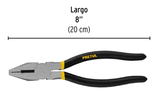 [4822609] ALICATE UNIVERSAL 8" PRETUL 22609 PEL-8P