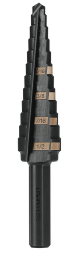 [4812122] BROCA ESCALONADA 1/8" - 1/2" 13 ESCALONES TRUPER 12122 BES-13