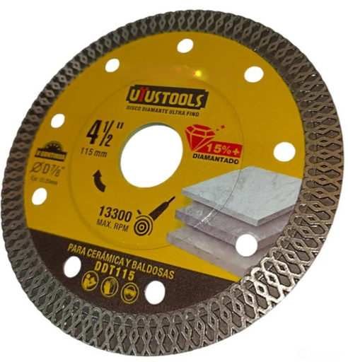 [50DDT115] DISCO DIAMANTADO TURBOTRENZADO 4, 1/2" UYUSTOOLS DDT115