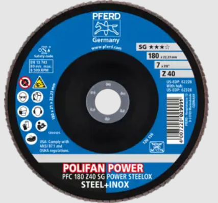 [5467784185] DISCO FLAP POWER ZIRCONIO CONICO (PFC) 7" G-40 PFERD 67784185
