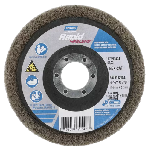 [53NDRFBC45] DISCO RAPID FINISH BLEND CAFE 4, 1/2" NORTON NEX-2AF 66261020547