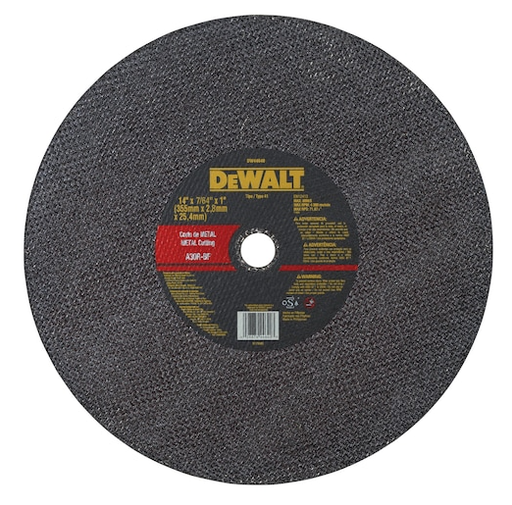 [4644640] DISCO TRONZADORA CORTE METAL 14" X 3/32" TIPO 41 DEWALT DW44640