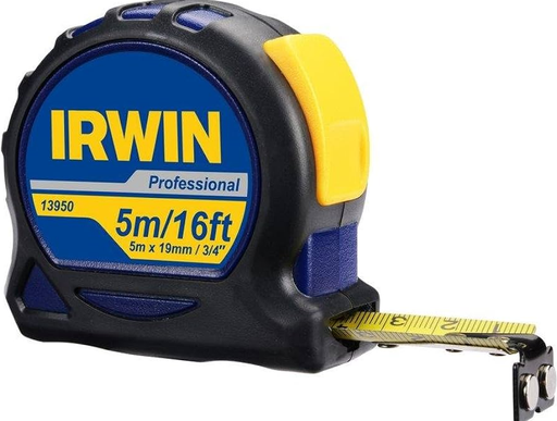[4513950] FLEXOMETRO 5m ENCAUCHETADO PROFESIONAL IRWIN 13950