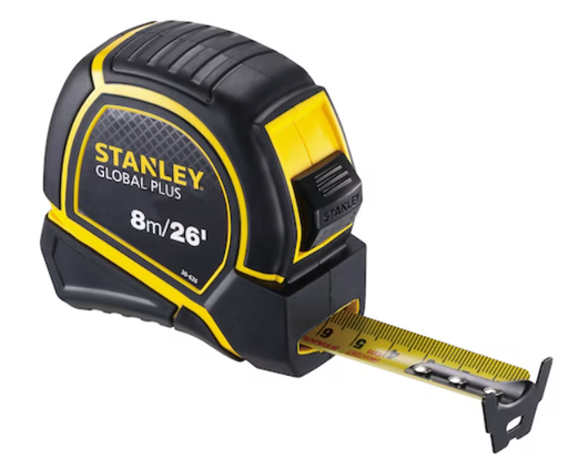 [3330626] FLEXOMETRO 8m ENCAUCHETADO GLOBAL PLUS STANLEY 30-626