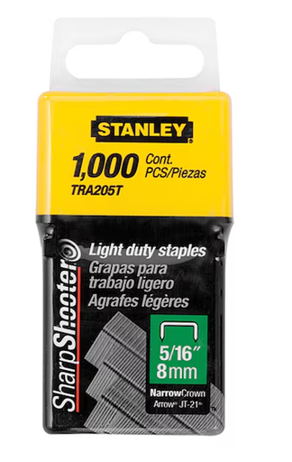 [33TRA205T] GRAPA TRABAJO LIGERO 5/16 (8mm) STANLEY TRA205T