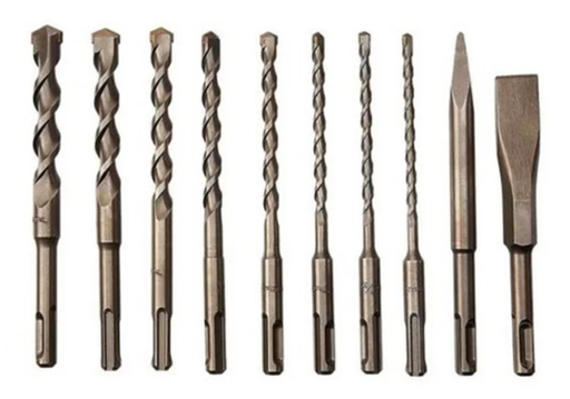 [49D45820] JUEGO ACCESORIOS SDS PLUS 8 Brocas 2 CINCELES MAKITA D-45820