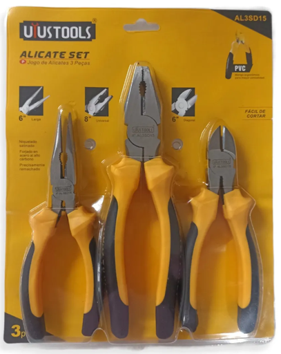 [50AL3SD15] JUEGO ALICATES 3 PZAS. UYUSTOOLS AL3SD15