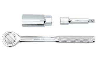 [3386230] JUEGO BUJIA RATCHET 3/8"/COPA 11/16"/EXTENSION 3/8" 3 PZ STANLEY 86-230