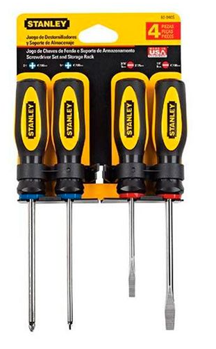 [3360040] JUEGO DESTORNILLADOR BASICO 4 PZAS. STANLEY 60-040