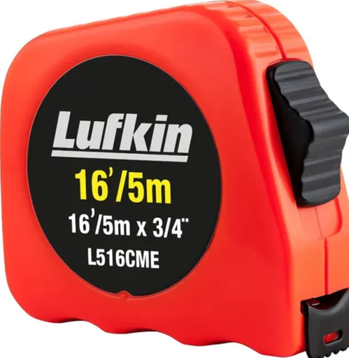 [35FL516CME2Y] JUEGO FLEXOMETROS 5MTS 2 PZAS NARANJA-AMARILLO LUFKIN L516CME-2Y