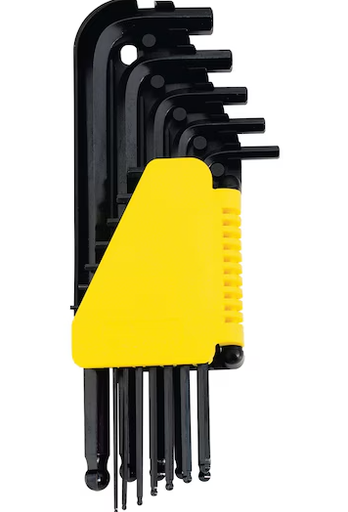 [3369257] JUEGO LLAVE ALLEN LARGA PTA RDA 1/16"- 3/8" 12 PZAS INDIVID. STANLEY 69-257