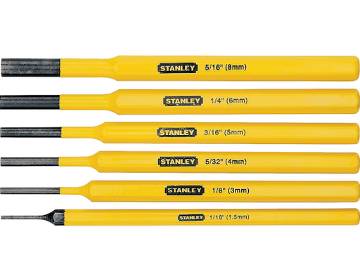 [3316226] JUEGO PUNZONES BOTADORES 6 PZAS 1/16"- 5/16" STANLEY 16-226