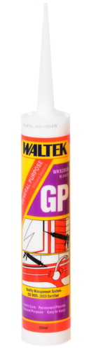 [50WKS280N] SILICONA NEGRA USO GENERAL CARTUCHO 280ml  WALTEK WKS280N