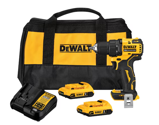 [46DCD708D2] TALADRO ATORNILLADOR 1/2" INALAMBRICO 2 BATERIA 20V 2Ah+CARGADOR DEWALT DCD708D2